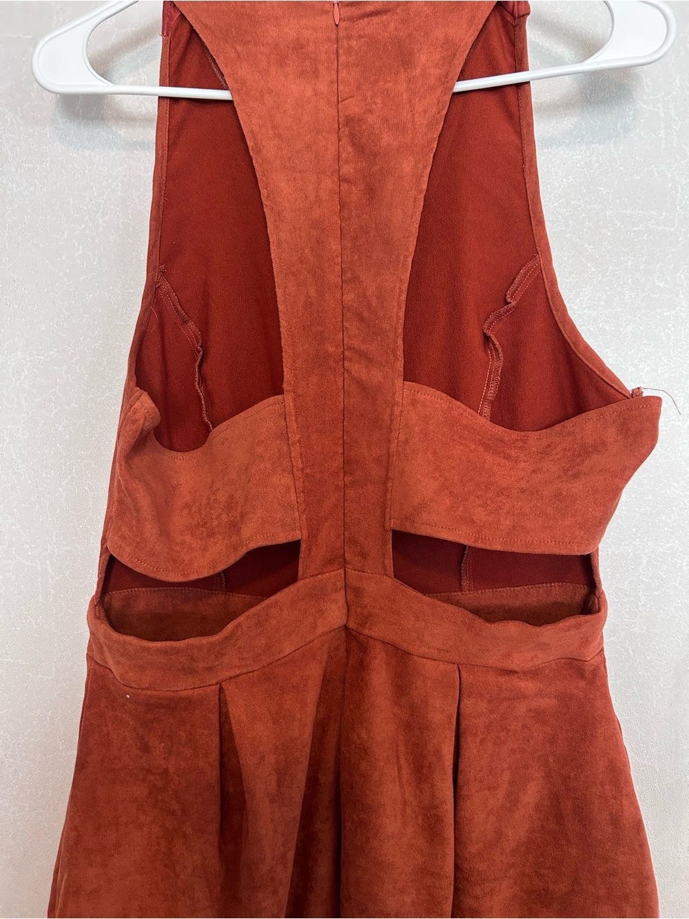 Altar'd State | Rust Suede Mini Dress | Size Large - Picture 4 of 5